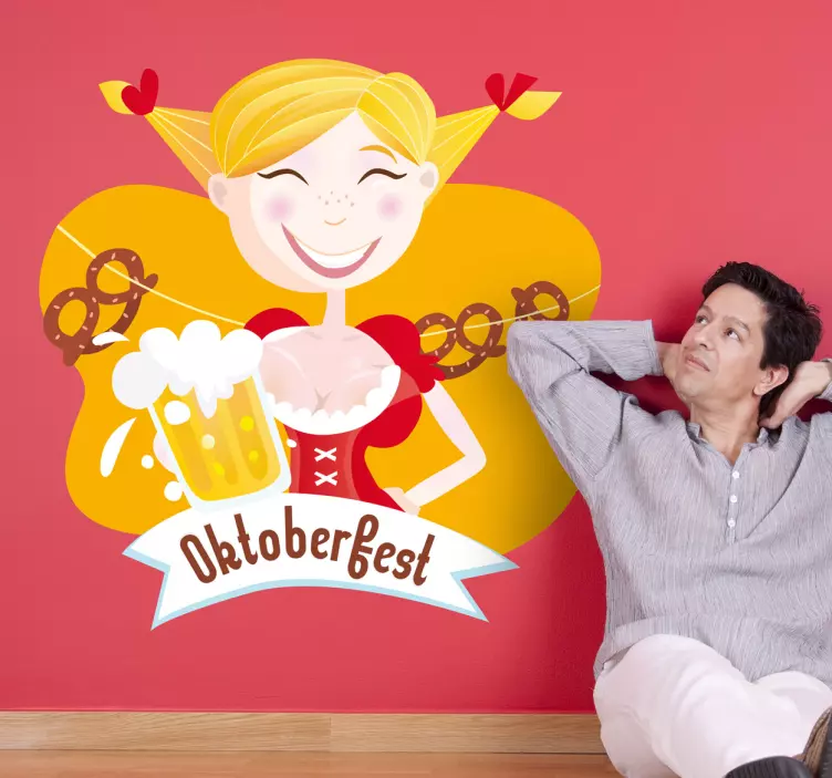 Sticker decorativo illustrazione Oktoberfest - TenStickers