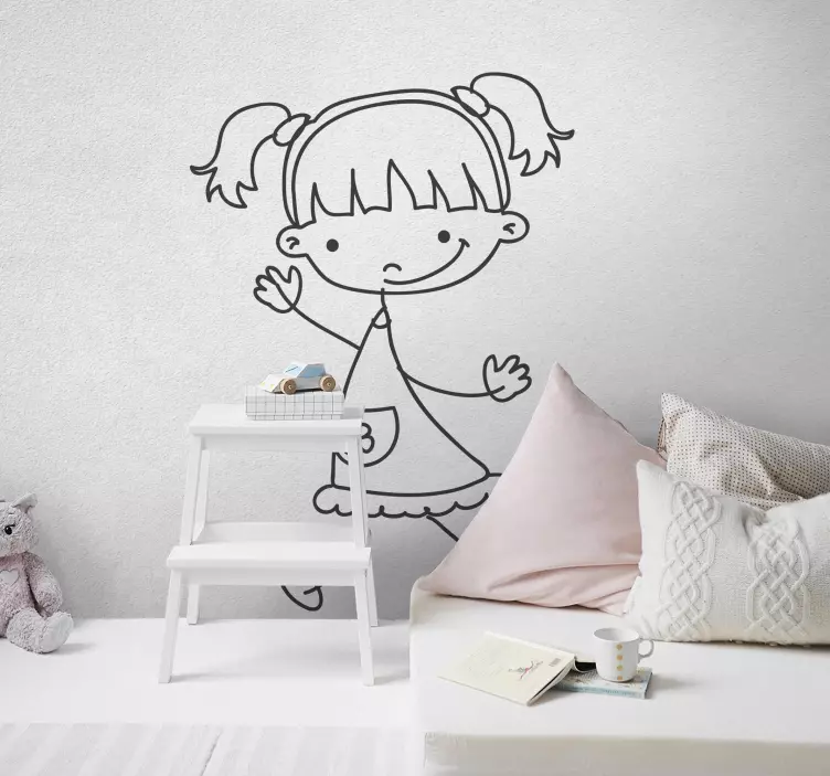 Sticker decorativo infantile bimba 20 - TenStickers