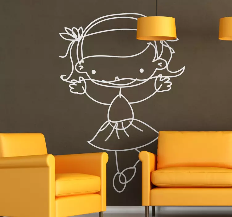 Sticker decorativo infantile bimba 60 - TenStickers