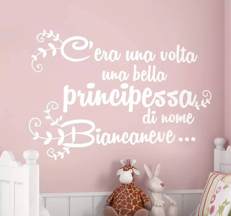 Sticker decorativo inizio Biancaneve - TenStickers