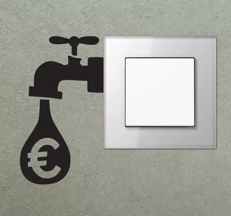 Sticker decorativo interruttore rubinetto € - TenStickers