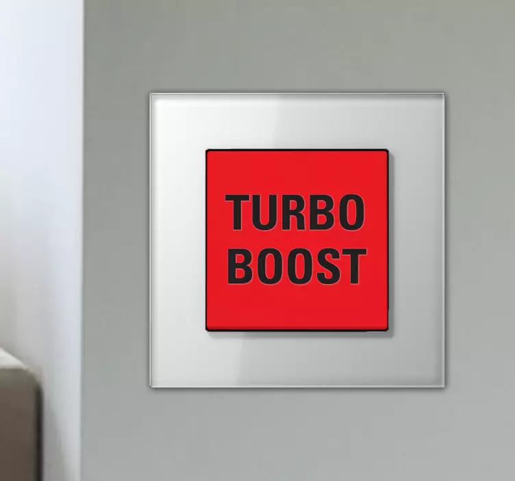 Sticker decorativo interruttore turbo boost - TenStickers