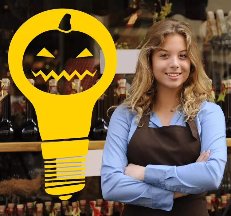 Sticker decorativo lampadina Halloween - TenStickers
