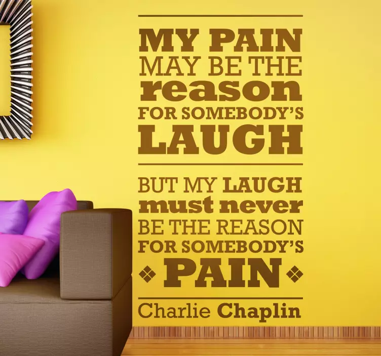 Sticker decorativo laugh and pain - TenStickers
