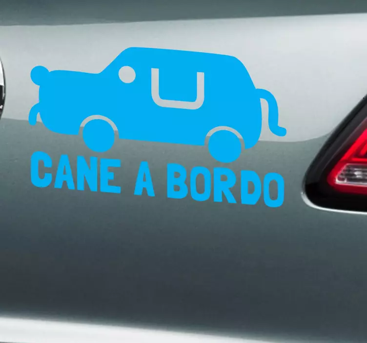 Sticker decorativo logo cane a bordo - TenStickers