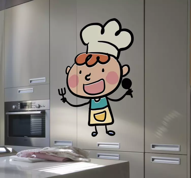 Sticker decorativo logo chef - TenStickers