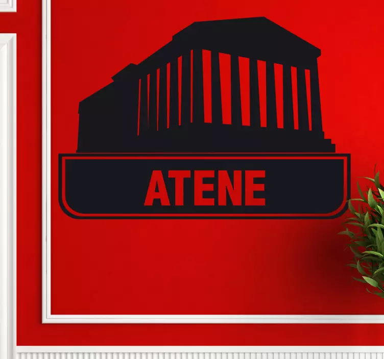 Sticker decorativo logo città Atene - TenStickers