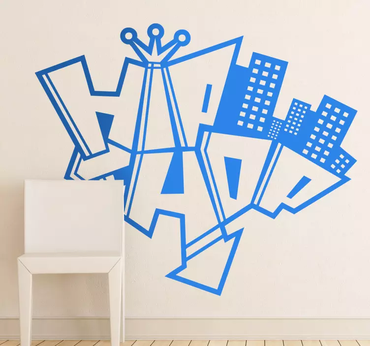 Sticker decorativo logo hip hop 2 - TenStickers