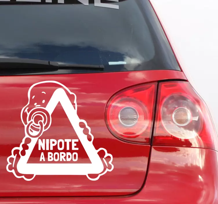 Sticker decorativo logo nipote a bordo - TenStickers