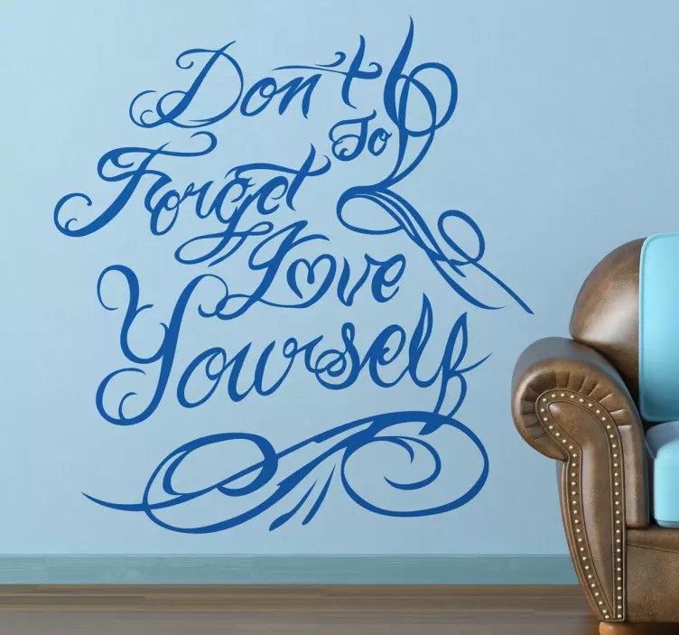 Sticker decorativo love yourself - TenStickers