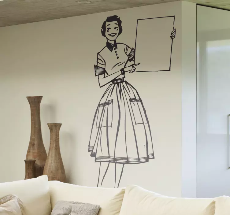 Sticker decorativo maestra anni '50 - TenStickers
