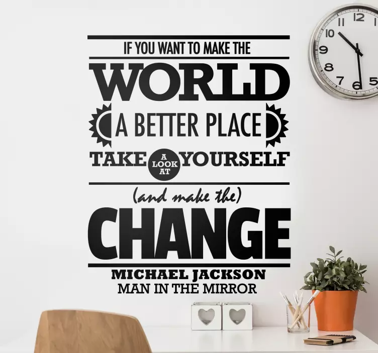 Sticker decorativo Man in the Mirror - TenStickers