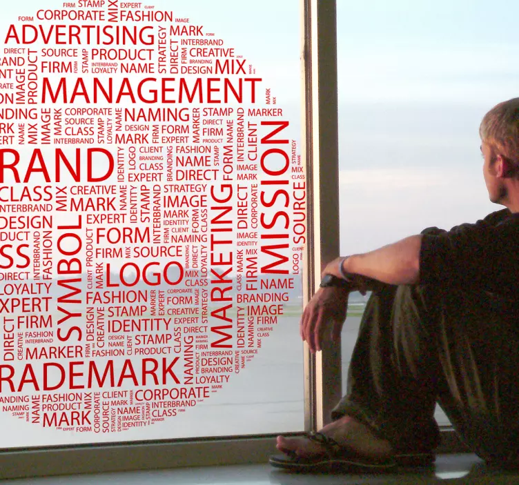 Sticker decorativo management e marketing - TenStickers