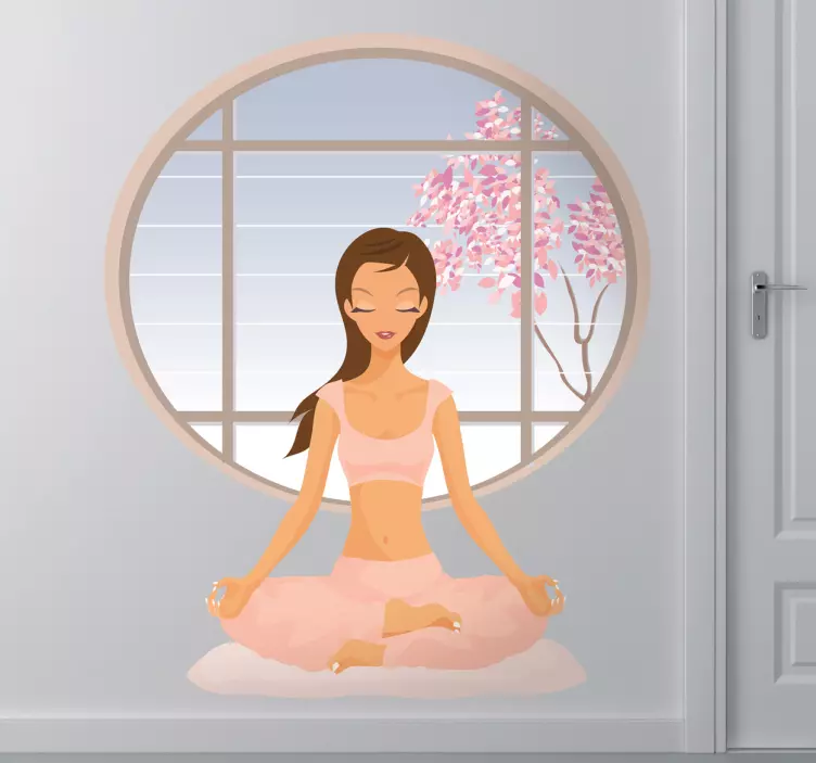 Sticker decorativo meditazione Yoga - TenStickers