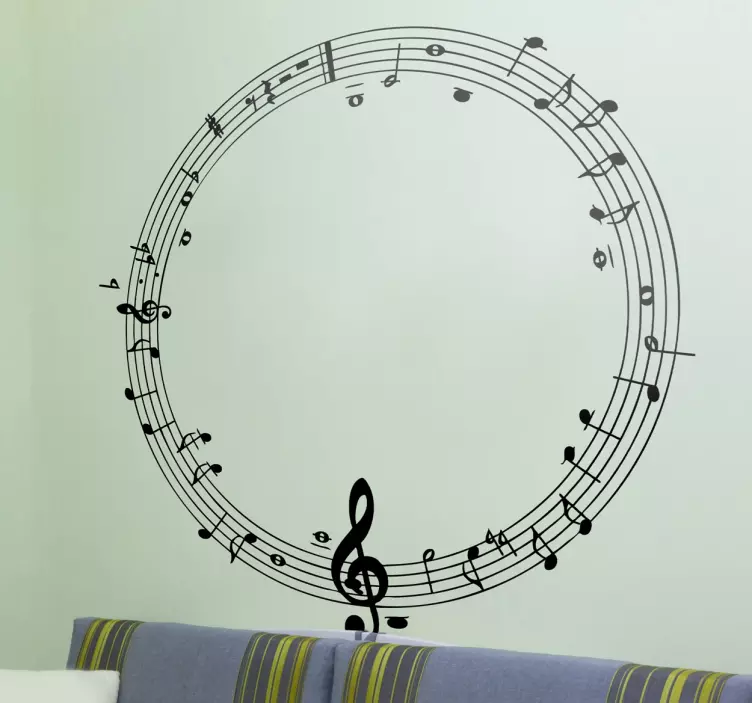 Sticker decorativo melodia circolare - TenStickers