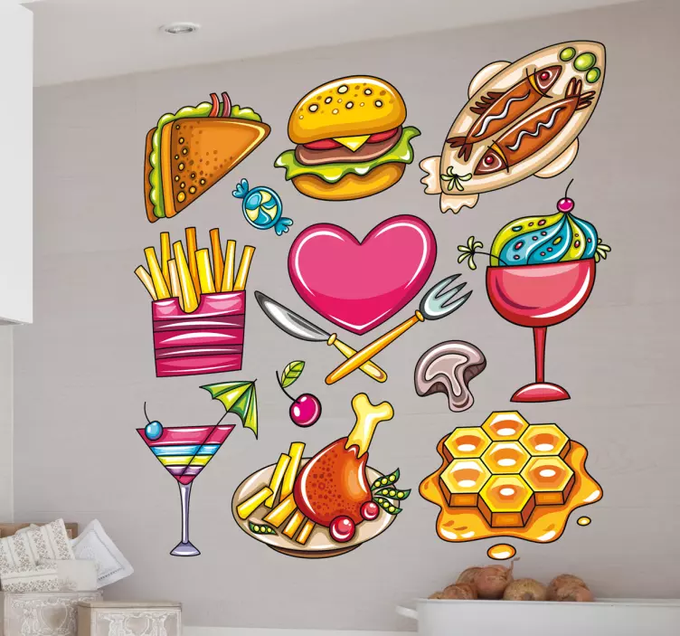 Sticker decorativo misto squisitezze - TenStickers