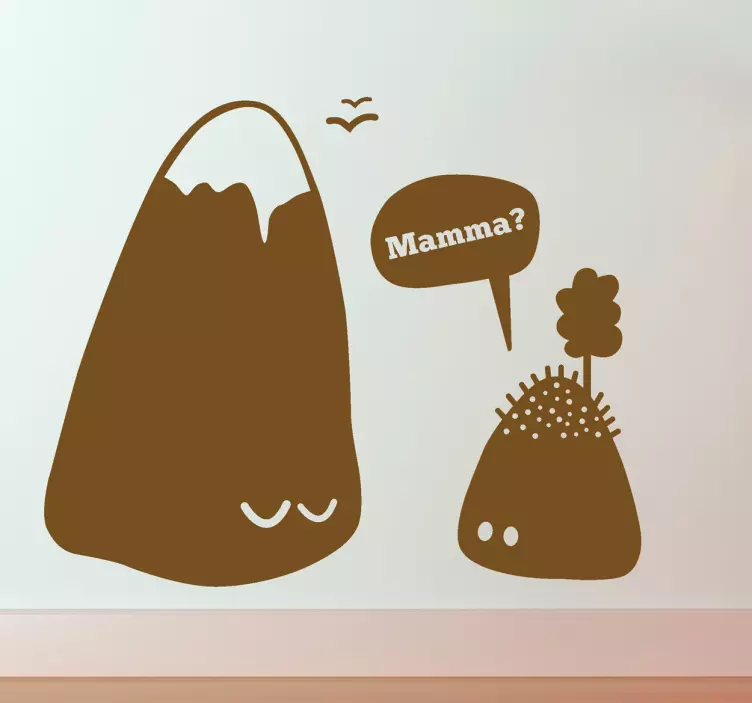 Sticker decorativo montagna e collina - TenStickers