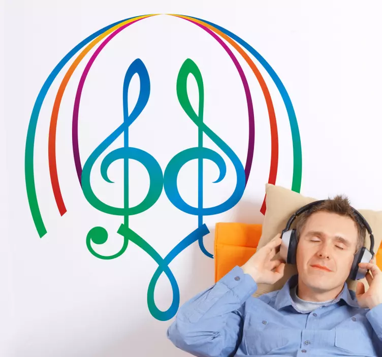 Sticker decorativo musica 80 - TenStickers