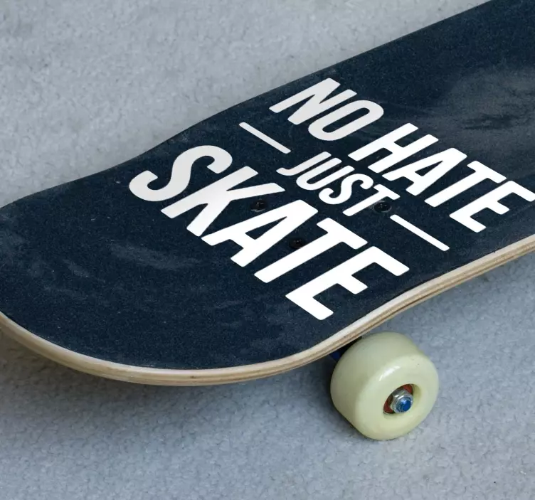 Sticker Decorativo No Hate Just Skate - TenStickers