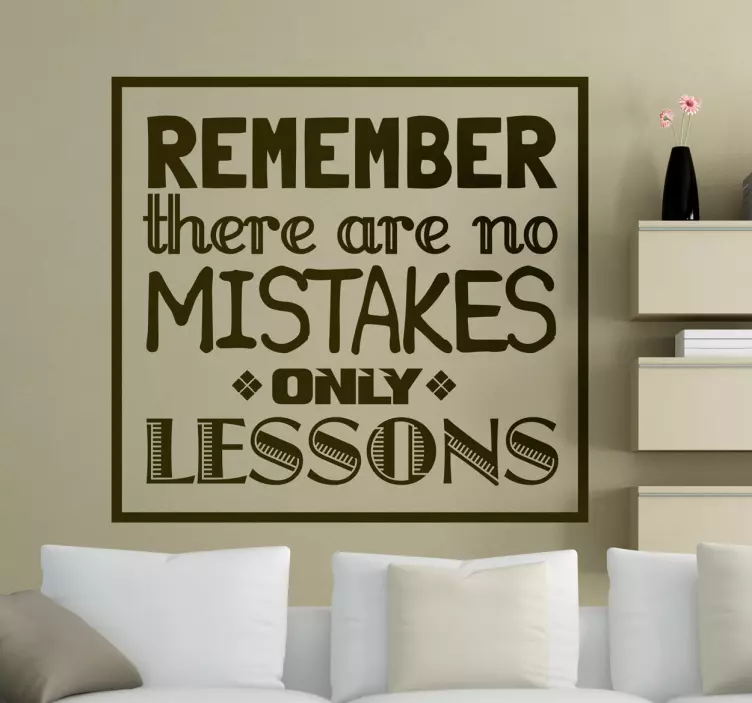Sticker decorativo no mistakes - TenStickers