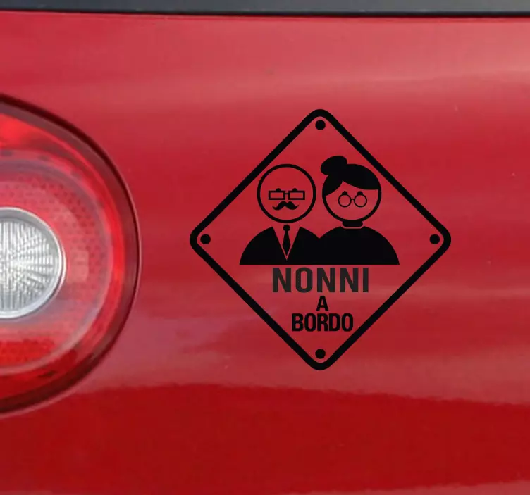 Sticker decorativo nonni a bordo - TenStickers