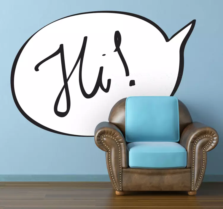 Sticker decorativo nuvoletta hi - TenStickers