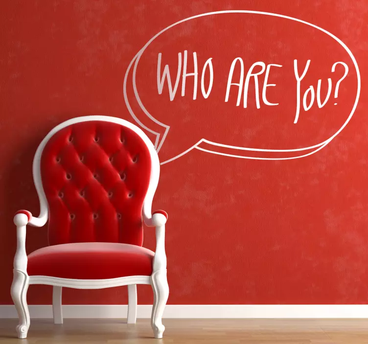 Sticker decorativo nuvoletta who are you - TenStickers