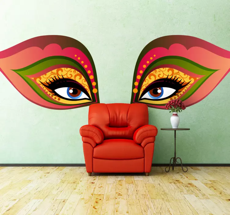 Sticker decorativo occhi veneziani - TenStickers