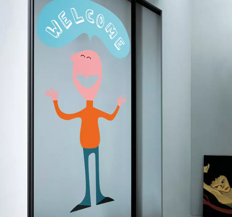 Sticker decorativo omino welcome - TenStickers