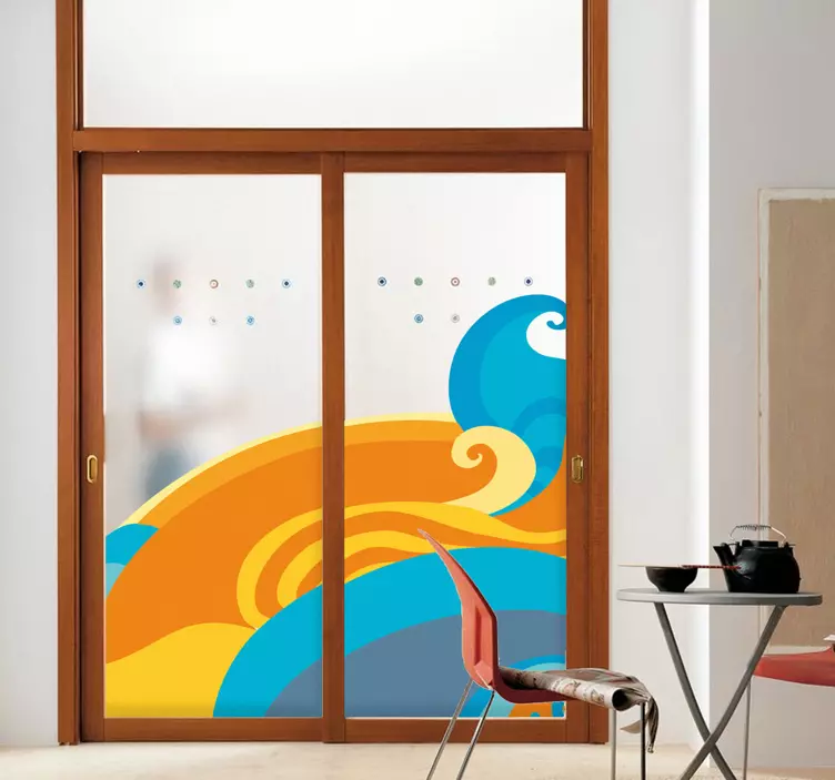 Sticker decorativo onde astratte - TenStickers