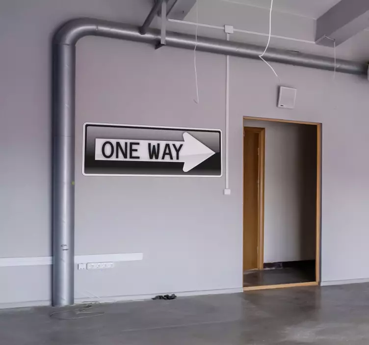 Sticker decorativo one way - TenStickers