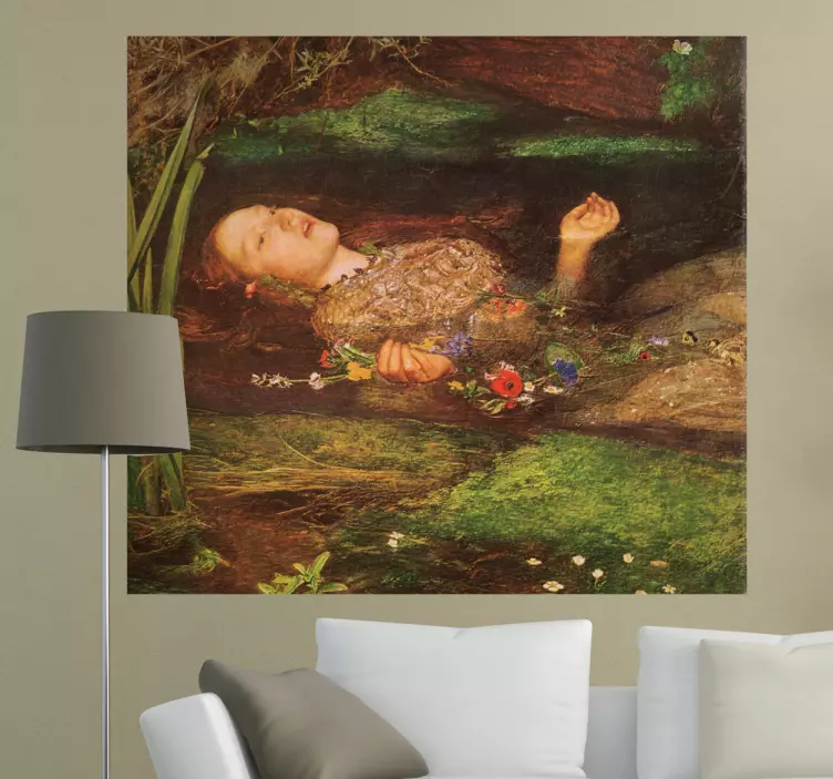 Sticker decorativo Ophelia Millais - TenStickers