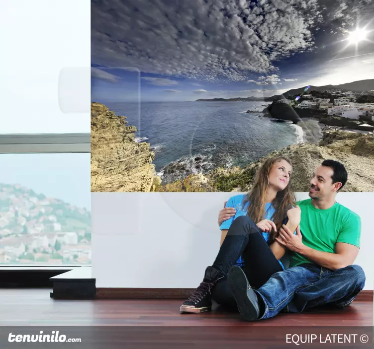 Sticker decorativo paesaggio costa - TenStickers