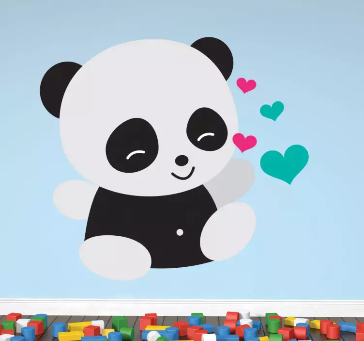 Sticker decorativo Panda colorato - TenStickers