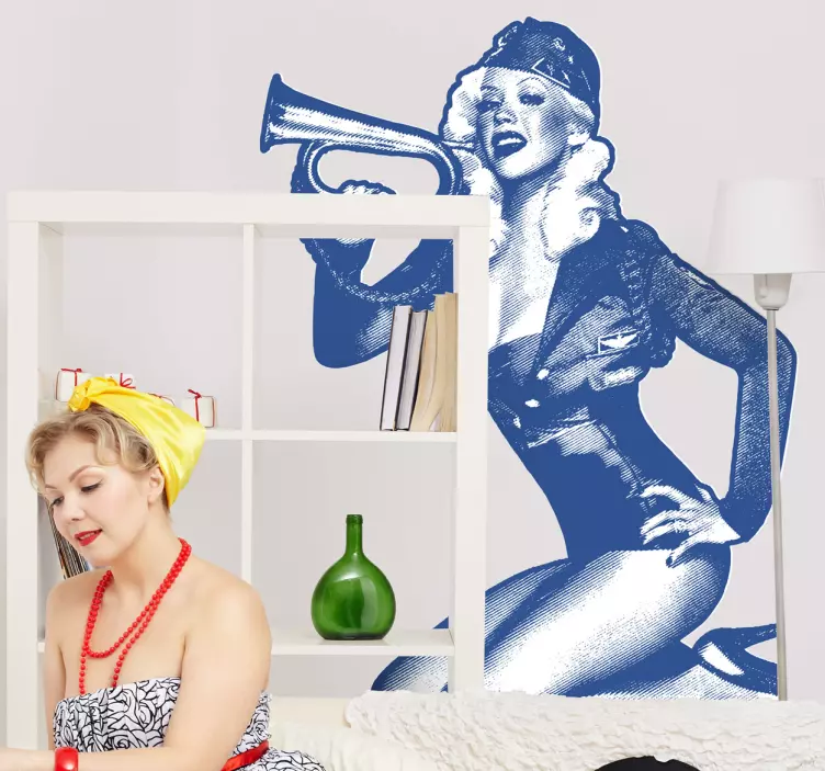 Sticker decorativo pin-up soldatessa - TenStickers