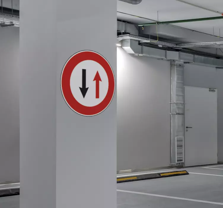 Sticker decorativo precedenza sensi unici - TenStickers