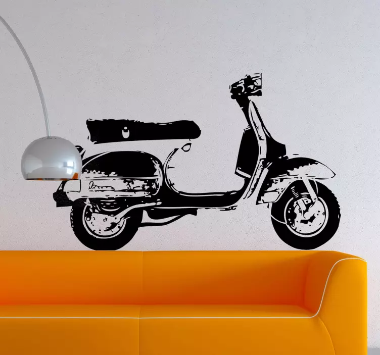 Sticker decorativo profilo Vespa - TenStickers