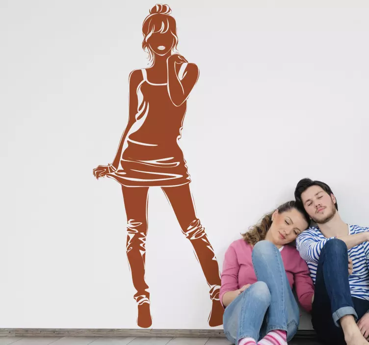 Sticker decorativo ragazza carina - TenStickers