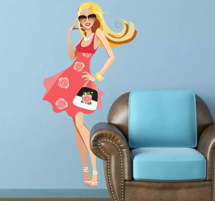 Sticker decorativo ragazza fashion 3 - TenStickers