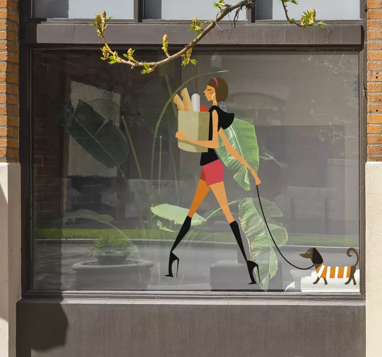 Sticker decorativo ragazza glamour 1 - TenStickers