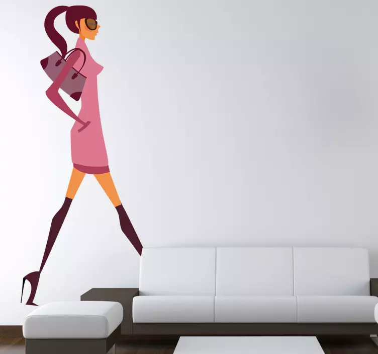 Sticker decorativo ragazza glamour 28 - TenStickers