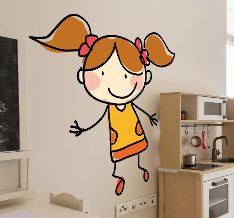 Sticker decorativo ragazza snella 6 - TenStickers