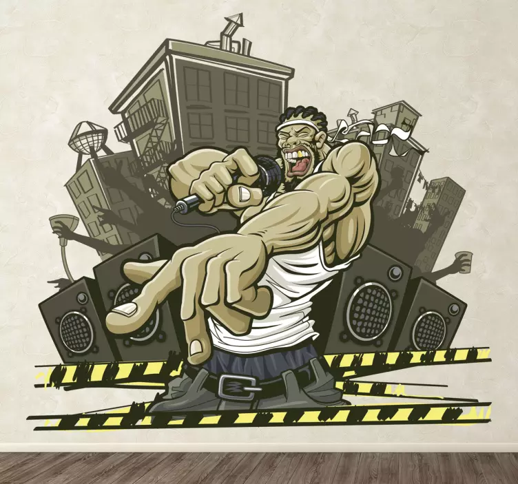 Sticker decorativo rapper urbano - TenStickers