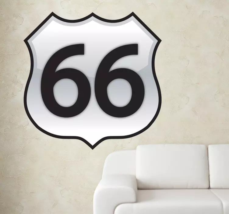 Sticker decorativo Route 66 - TenStickers