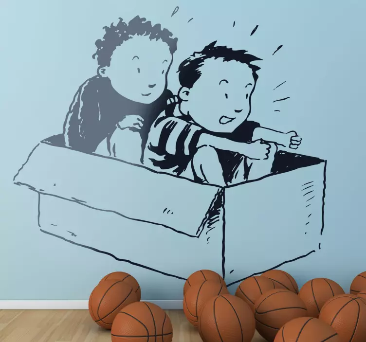 Sticker decorativo scatola da corsa - TenStickers