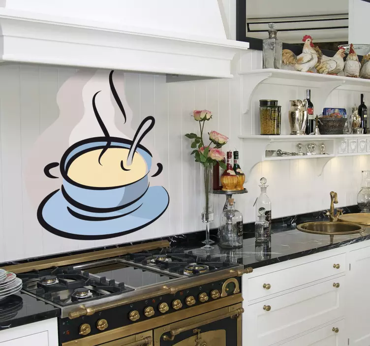 Sticker decorativo scodella di zuppa - TenStickers