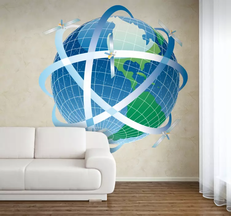 Sticker decorativo sfera satelliti - TenStickers