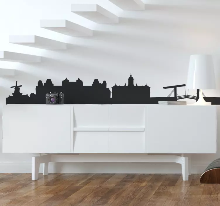 Sticker decorativo silhouette Amsterdam - TenStickers