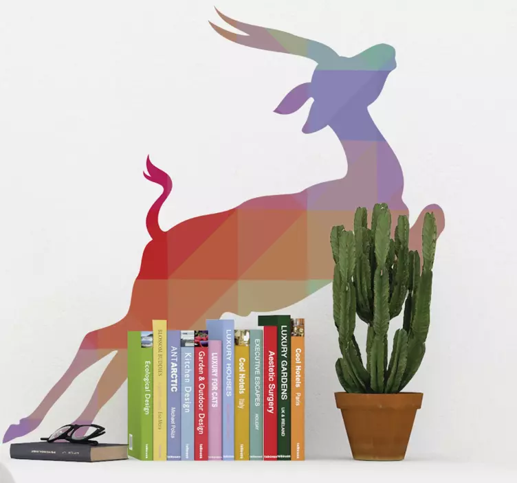 Sticker decorativo silhouette antilope - TenStickers