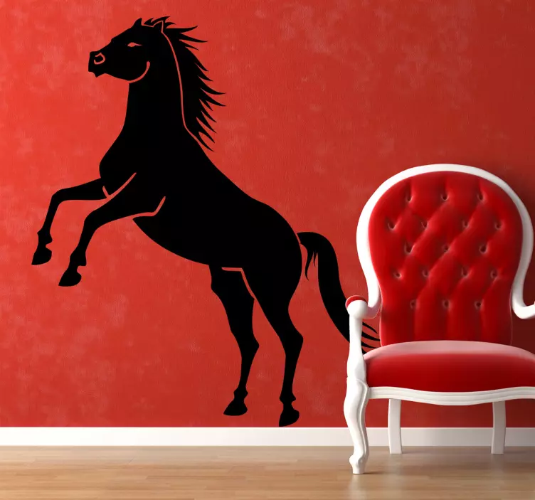 Sticker decorativo silhouette cavallo - TenStickers